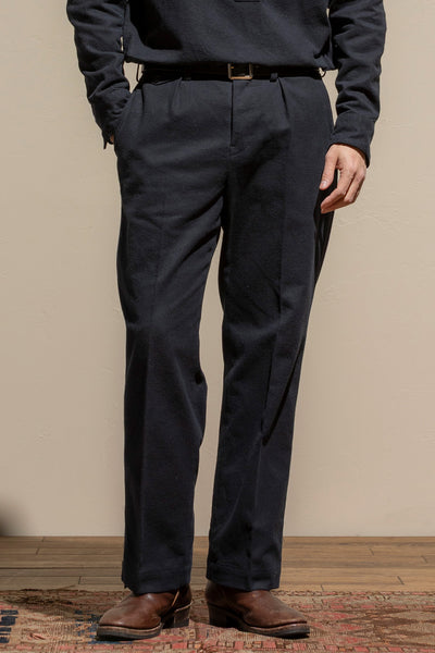 ACV-TR02FN SINGLE-PLEATED COTTON FLANNEL TROUSERS