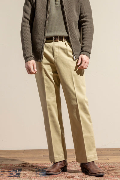 ACV-TR02KT SINGLE-PLEATED KATSURAGI COTTON ARMY TROUSERS