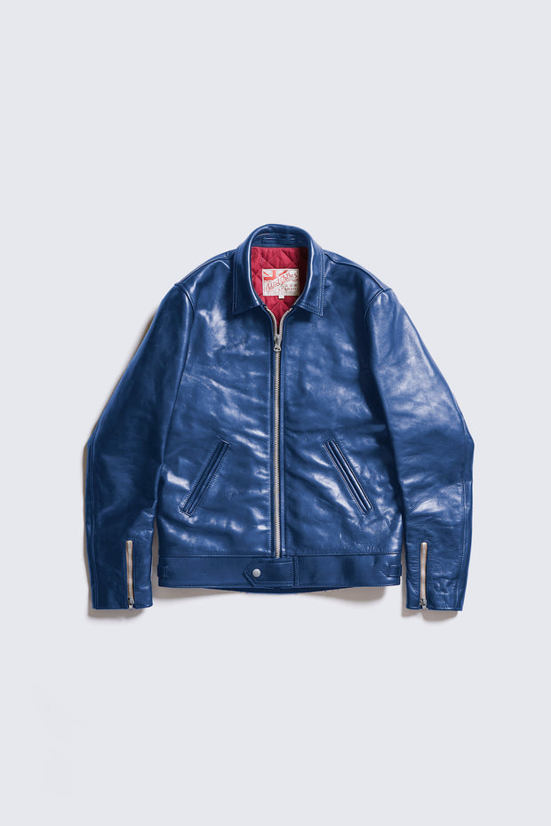 アディクトクローズAD-01 CENTER-ZIP JACKET (HORSE) - レザージャケット