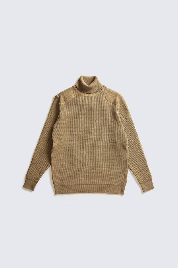 ACV-KN02 PADDED WAFFLE COTTON TURTLE KNIT
